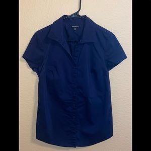 George Navy blue button down top